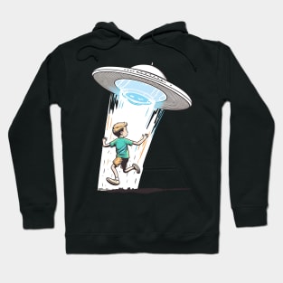 I Want to Be Leaving - Ride on a flying saucer Hoodie